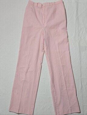 Vintage David Brooks Ltd Pink and White Striped Tailored Pants